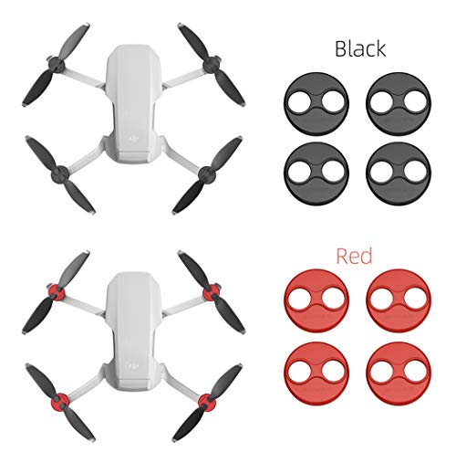 Tineer Aluminum Motor Cover Cap 4 Pieces for DJI Mavic Mini Drone Accessory - Dustproof,Waterproof,Scratchproof Protection Case Cover Mounts (Black)