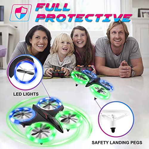 Mini Drones for Kids, RC Drone with Altitude Hold Headless Mode, 2 Batteries 3D Flip Drones, Indoor Micro Drone Gift Toy for Boys, Girls and Kids