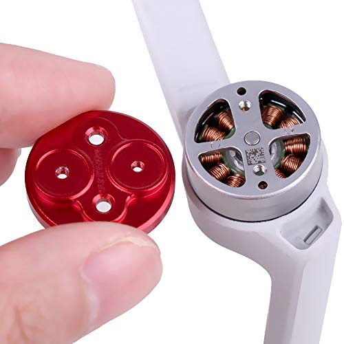 Darkhorse Upgraded Aluminum Motor Cover Cap 4 Pieces Compatible with DJI Mavic Mini Drone Accessory - Dustproof,Waterproof,Scratchproof Protection Mounts - Red