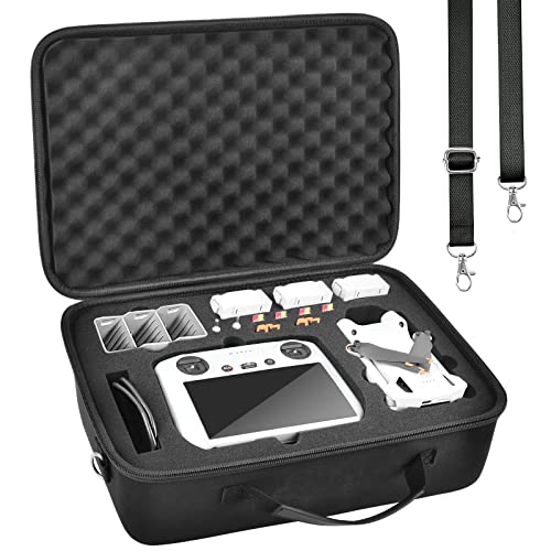 Case Compatible with DJI Mini 3 Pro (for DJI RC) Camera Drone, Carrying Storage Bag Holder for Screwdriver, Spare Propellers, Flight Battery, Charging Hub, USB Cable and Other Accessories (Box Only)