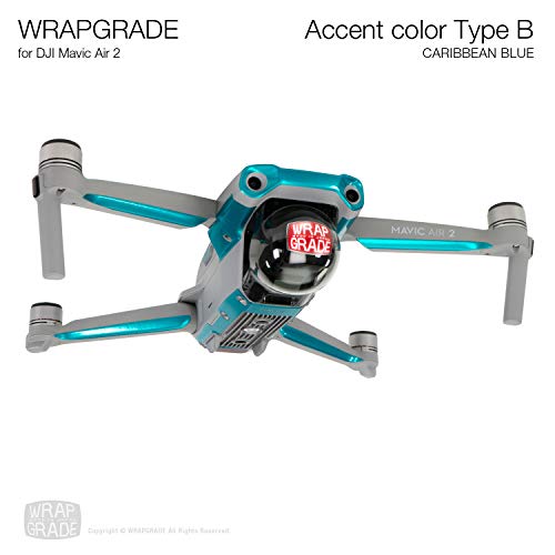 Wrapgrade Skin Compatible with Mavic Air 2 | Accent Color B (Caribbean Blue)