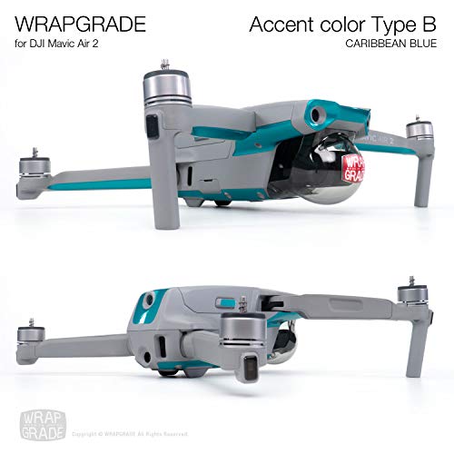 Wrapgrade Skin Compatible with Mavic Air 2 | Accent Color B (Caribbean Blue)