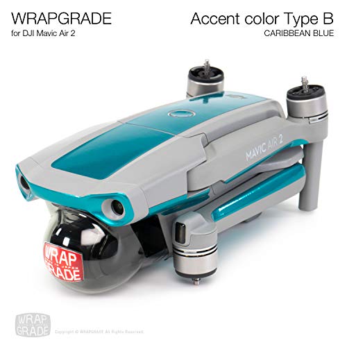 Wrapgrade Skin Compatible with Mavic Air 2 | Accent Color B (Caribbean Blue)