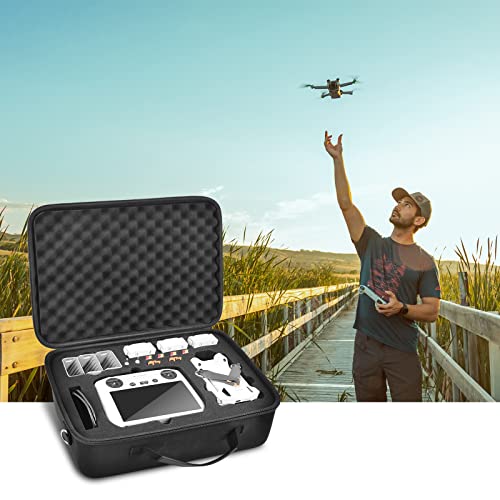 Case Compatible with DJI Mini 3 Pro (for DJI RC) Camera Drone, Carrying Storage Bag Holder for Screwdriver, Spare Propellers, Flight Battery, Charging Hub, USB Cable and Other Accessories (Box Only)