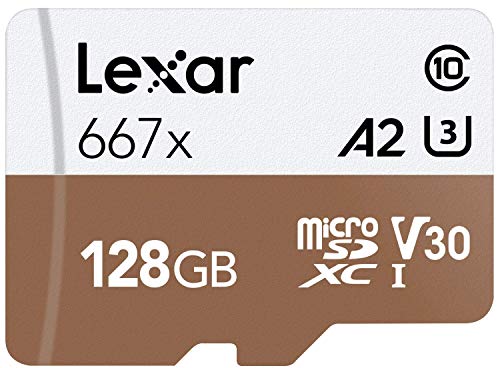 Lexar Professional 667X 128GB MicroSDXC UHS-I/U3 Card (LSDMI128BNA667A)