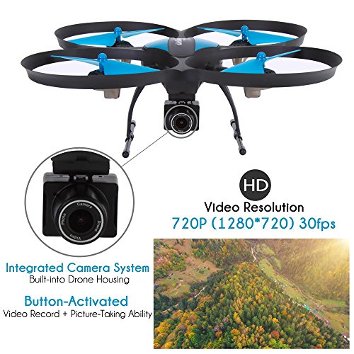 SereneLife WiFi FPV Drone with HD Camera and live Video. Headless Mode Quadcopter, Altitude Hold, 1-Key Takeoff/Landing, Bonus Battery, Low Voltage Alarm, Custom Route Mode, 15 Minutes Flight Time
