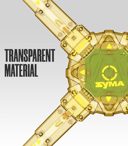 Drones for Kids, SYMA X440 DIY Mini RC Drone with Detachable Arms Remote Control Toys Gifts for Boys Girls with 7-Color Light Switching, 16 Stunts, 2 Modular Batteries and Altitude Hold, Yellow