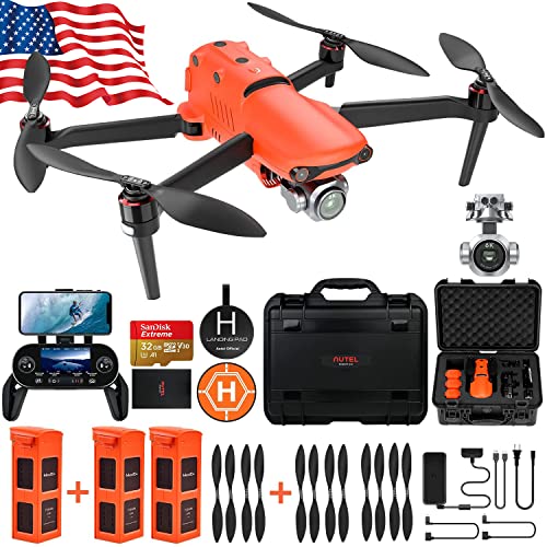 Autel Robotics EVO 2 Pro Drone, 2022 NEWEST Version 2 EVO II Pro Rugged Bundle with 1" CMOS Sensor & 6K HDR Video, F2.8-F11 Aperture, 360Â° Obstacle Avoidance, 40min Flight Time, No Geo-Fencing, Fly More Combo, V2