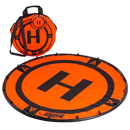 Hoodman HDLP3 Drone Landing Pad Launch Accessory 3 Foot Diameter Fits DJI Phantom Size Smaller RC Quadcopter