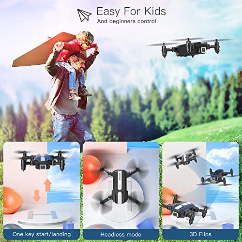 FERIETELF T25 Mini Drone with Camera - 1080P HD RC Drones for Kids 8-12 Fpv Drone for Adults Beginners, With One Key Take Off/ Landing, Gravity Sensor, Gesture Control, 3D Flip, Voice Control