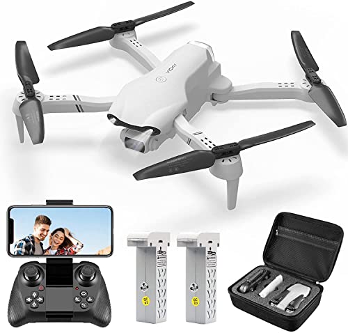 DRONEEYE 4DF10 Drone with 1080P Camera for Adults,Foldable RC Quadcopter with WiFi FPV Live Video drone for Kids Beginners,Trajectory Flight,App Control,3D Flips,Altitude Hold,2 Batteries,Carrying Case