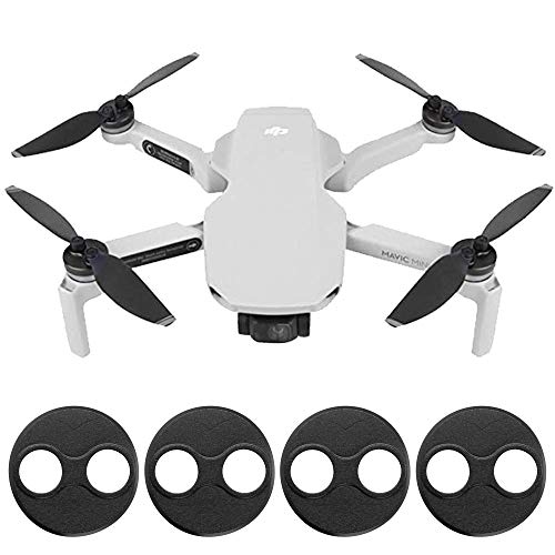 4PCS Motor Cover Motor Protector for DJI Mavic Mini Accessories Waterproof Dustproof Mavic Aluminium Motor Cap (Black)