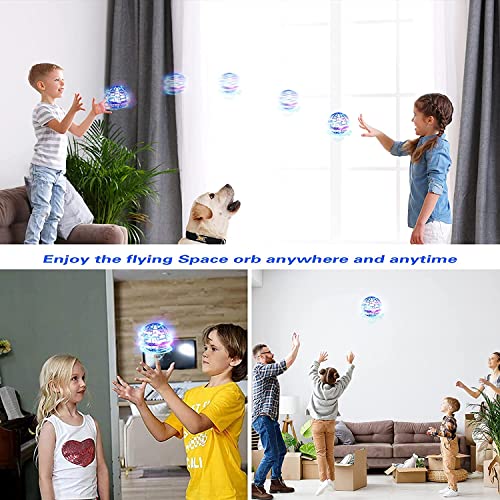 UFO Magic Flying Orb Hover Ball Toy with Lights,2023 Cool Stuff Kids Gadgets Christmas Toy Gift for Teen Boy Girl 678910+ Year Fun Birthday Gift,Mini Drones for Kids,Galactic Fidget Flying Spinner