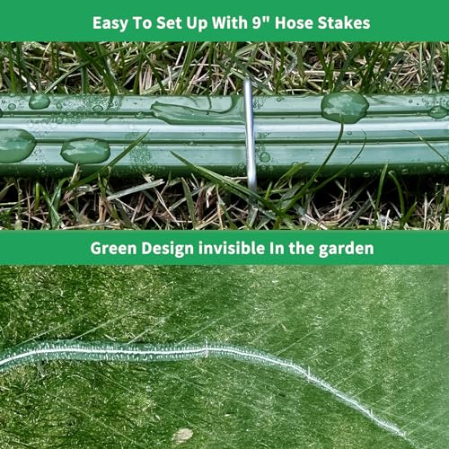 Watoo 100 FT Lightweight Flat Garden Sprinkler Hose