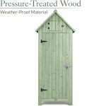 Slim Wooden Garden Shed with Lockable Door
