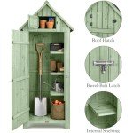 Slim Wooden Garden Shed with Lockable Door