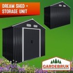 Large Metal Tool Shed with Apex Roof, 6x4
