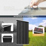Metal Garden Storage Shed 5x3 FT Dark Grey