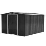 Metal Garden Storage Shed 8x10 FT - Grey