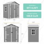 Outdoor Plastic Storage Shed 6x4.5 FT