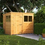 Premium 8x6 Pent Wooden Garden Shed with Security