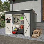 Metal Garden Shed with Pent Roof - 4FT x 8FT