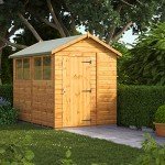Durable Apex Wooden Garden Shed with Security Features