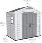 Keter 8x6 ft Beige/Brown Outdoor Storage Shed