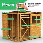 Premium 8x6 Pent Wooden Garden Shed with Security