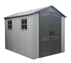 Lifetime Luna Light Grey Plastic Garden Shed