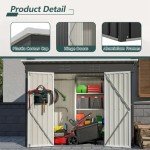 Metal Garden Shed with Pent Roof - 4FT x 8FT