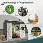 Metal Garden Shed with Pent Roof - 4FT x 8FT