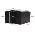 Metal Garden Storage Shed 8x10 FT - Grey