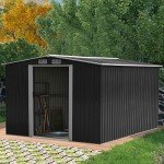 Metal Garden Storage Shed 8x10 FT - Grey