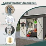 Metal Garden Shed with Pent Roof - 4FT x 8FT