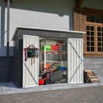 Metal Garden Shed with Pent Roof - 4FT x 8FT