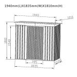 Panana Heavy Duty Metal Garden Shed 6x4