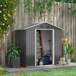Outsunny 6.5ft Metal Garden Shed with Sliding Doors
