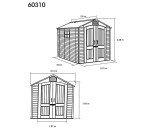 Lifetime Luna Light Grey Garden Tool Shed