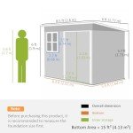Outsunny 8.5x6ft Metal Garden Storage Shed