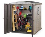 Keter 6x6ft Outdoor Garden Storage Shed - Beige Brown