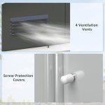 Outsunny 6.5ft Metal Garden Shed with Sliding Doors