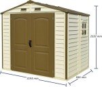 Duramax 8x6 Plastic Garden Storage Shed with Window