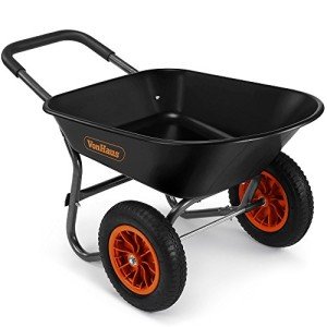 VonHaus 78L Heavy Duty Two-Wheel Garden Cart