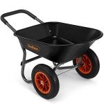 VonHaus 78L Heavy Duty Two-Wheel Garden Cart
