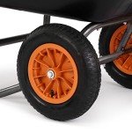 VonHaus 78L Heavy Duty Two-Wheel Garden Cart