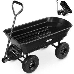 Heavy Duty Garden Cart with Tipping Function