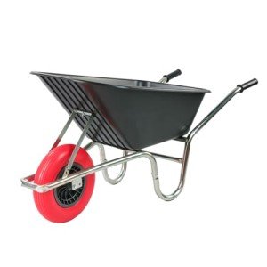 Heavy Duty 110L Black Garden Wheelbarrow