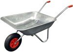 Heavy-Duty Galvanised Wheelbarrow with Pneumatic Tyres
