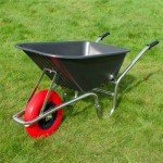 Heavy Duty 110L Black Garden Wheelbarrow
